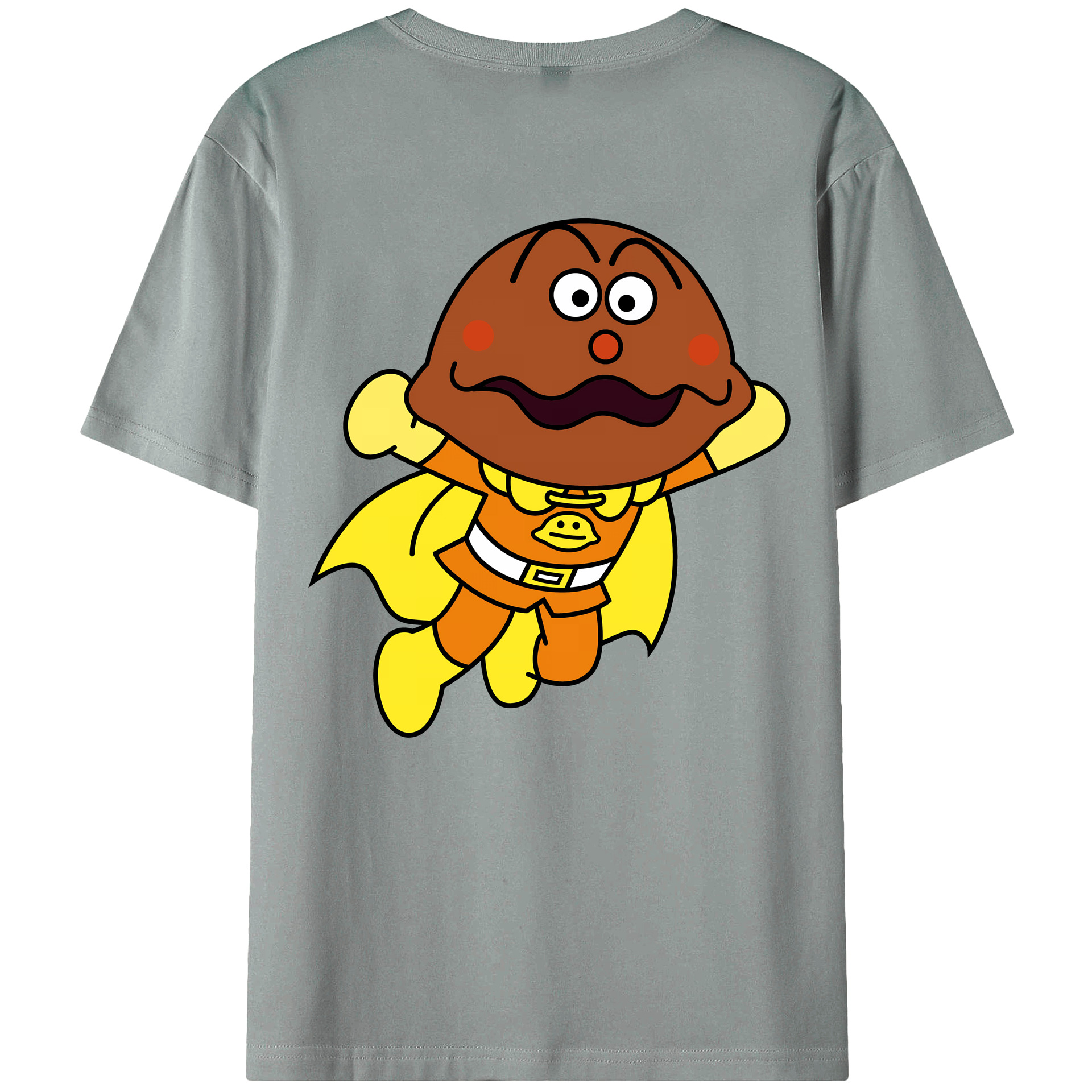 （画像用） アンパンマン Anpanman 綿100％ メンズ半袖Tシャツ（バックプリント） 通気性